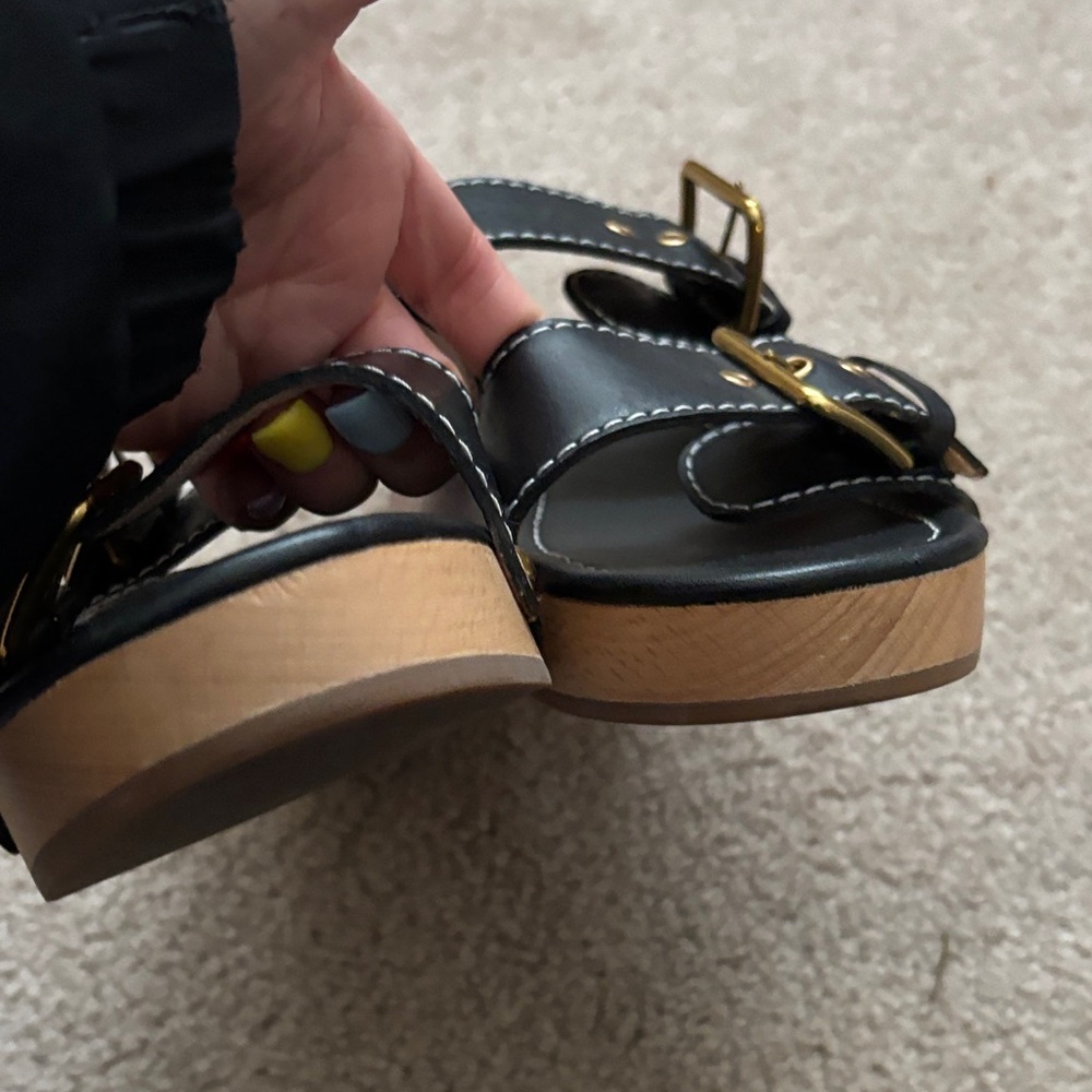 J.Crew Women’s Leather clog Sandals size 7.5 - Picture 5 of 8